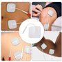 LEKEFETO Lot de 50 électrodes Tens-EMS : 40 x 40 mm, électrodes Tens auto-adhésives réutilisables pour électrostimulateurs, pour
