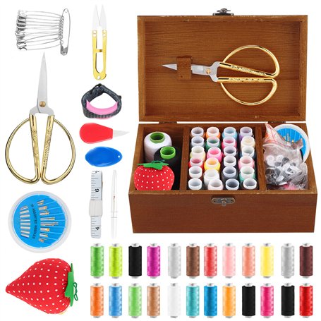WANDGU Kit de couture de base : boîte à couture de qualité supérieure