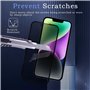AKLPP 2 Pièces Verre Trempé Anti-Espion pour iPhone 14 Plus avec 2 Pièces Protection d'Objectif de Caméra, 9H Film Protection Éc