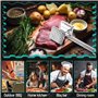 Rubessia Attendrisseur de Viande, Marteau à Steak, Marteau à Double Face, Marteau à Viande, Marteau à attendrir avec Manche Anti