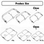 LWMTT 3 Pièces Poignées de Cadre de Sac à Main 16cm 20cm 25cm Cadres de Sac à Main en Aluminium pour Sac à Main de Bricolage Acc