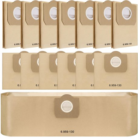 14 Pièces Sac à Poussière Compatible avec Kärcher WD3 6.959-130.0