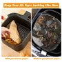 YAMAIDUO Papier Cuisson Air Fryer 120 Pièces Compatible avec Philips Dual 3000/5000 Series Cookwise, Jetable Antiadhésive Papier