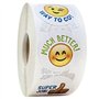 Autocollants Smiley,Autocollant de Recompense 500 Emoticône Récompense Autocollant 8 Modèles Assortis 2,5 cm Autocollants Scolai