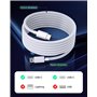 Cable iPhone 15 16 2M/Lot de 2, 60W Cable USB C Tressé 2M Câble USB C Charge Rapide Cable Type C Fil Chargeur iPhone Cordon pour