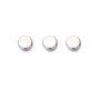 Alnicov Lot de 3 boutons de trompette de remplacement en argent avec coque blanche