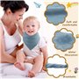 8 Pièces Naissance Bebe Nouveau Mousseline Bandana Bave Bavoirs pour Unisexe Bébé Filles Garçons Bave et