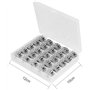 ANCLLO Lot de 25 bobines en métal multifonctionnelles pour Machine à Coudre Universelle avec étui-Canettes Bobine Navette Fil-po