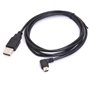 Mini câble USB 2.0 A mâle vers angle, cordon de charge de synchronisation de données mini 5P à angle droit de 90 degrés pour Gar