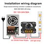 HUAREW LED Light Band Dimmer DC 12V-24V 30A Contrôleur de gradation PWM avec bouton marche/arrêt pour régler la luminosité LED D