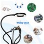 Support Multifonction Troisième Main Soudure, Avec 5 Bras Flexible secourable Pince clip réglable Loupe 3X et LED à 3 modes, ada