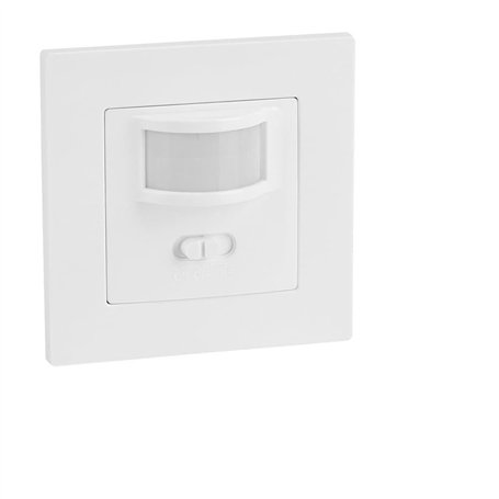 Détecteur de Mouvement PIR 140 ° Interrupteur Mural Distance de Détection 8 Mètres Remplacement d'un Bouton Poussoir pour Lampes