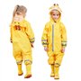 FILOWA Imperméable pour Enfant Fille Veste Manteau Combinaison de Pluie Léger Capuche Poncho Mignon Randonnée Camping Voyage Réu