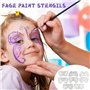 TenaLucy 8 Pièces Pochoirs Tatouage pour Les Yeux,Pochoirs de Peinture Faciale Réutilisables Pochoirs de Peinture pour Le Visage