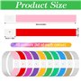 500Pcs Bracelet d'Identification, Bracelet en Papier existe en 10 Couleurs Différentes, Bracelet Evenementiel Utilise un Design 