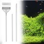 QWORK® Raclette Aquarium grattoir de 75 cm en Acier Inoxydable avec 10 Lames, Nettoyeur vitre Aquarium Anti algue