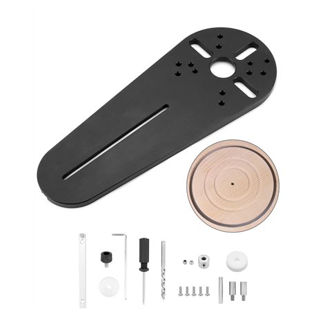 QWORK® Gabarit de coupe circulaire compatible avec fraiseuse à bois électrique Bosch RT0700C DRT50 Makita GMR1 - Diamètre de cou