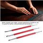3PCS Cuir Presse Rub Outils Outils De Modélisation En Cuir Outils D'artisanat Cuillère Outils de gravure sur cuir