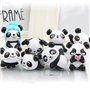 LHKJ 1 Lot de 8 pcs Mini Animal Miniature Panda Décoration，Mignon Jouets Figurines Décoration,DIY Jardinage poupée