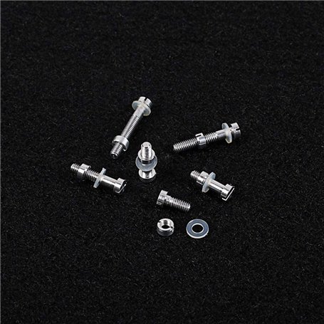 Alnicov 6 pièces platine porte-tête cartouche stylet Kit de montage en métal vis boulon écrou rondelle ensemble Lp tourne-disque