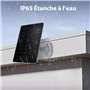 ECO-WORTHY Panneau Solaire Camera Exterieur 5W 5V, 360° ajustable, 25% d'efficacité génération BC Mono, avec 3mètres connecteur 