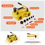 VEVOR Kit de Perforation Hydraulique 10 T avec 6 Poinçons 22-60 mm Poinçonneuse Hydraulique Manuelle avec Mallette Portable Posi