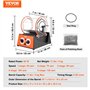 VEVOR Polisseur de Bijoux 5 kg 60 W Machine de Polissage de Bijoux 5 Vitesses 0-60 mins Réglable Polisseuse à Tambour Rotative A