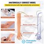 VEVOR Kit Phlébotomie Modèle Bras Pratique de Ponction Veineuse Vaisseaux Sanguins Latex Support pour Injection Intraveineuse Ac