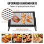 VEVOR Grille Pliante 458 x 305 x 205 mm Gril de Feu de Camp Portable en Acier Grille de Cuisson Pliable Charge 6 kg Stable avec 