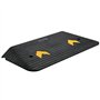 VEVOR Rampe de Seuil Hauteur 7,6 cm Rampe Trottoir Caoutchouc avec 1 Canal Capacité Charge 15 tonnes Surface Texturée Antidérapa