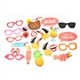 HOWAF 21 x Été Luau Hawaiian Fête Flamant Photobooth Accessoire pour Hawaïenne Tropical Tiki décorations, Fête de Anniversaire, 