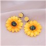 Inilbran Boucles D'oreilles Tournesol Boho Boucles D'oreilles Marguerite En Acrylique Boucles D'oreilles Fleur Vintage En Résine