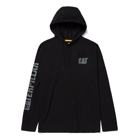 Caterpillar Men's UPF Hooded Banner L/S Tee