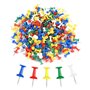 Fodlon 100 Pièces Multicolores Punaises, Punaises Décoratives Multicolores, Punaises à tête en Plastique pour Tableau d'affichag