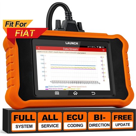 LAUNCH X431 V2.0 OBD2 pour Fiat Outils Diagnostics Système Complet de Diagnostic Bidirectionnel