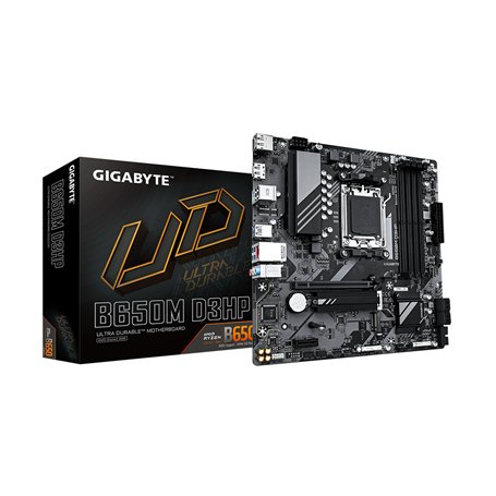 GIGABYTE B650M D3HP (AM5/ LGA 1718/ AMD/ B650/ Micro ATX/Garantie 5 ans/ DDR5/ 2X PCIe 4.0 M.2/ PCIe 4.0/ USB 3.2 Gen2 Type-C/2.