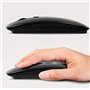 Shot Case - Souris pour PC FUJITSU USB sans Fil Ultra Plate Universelle Capteur Optique 3 Boutons Ordinateur (Couleur Noir)