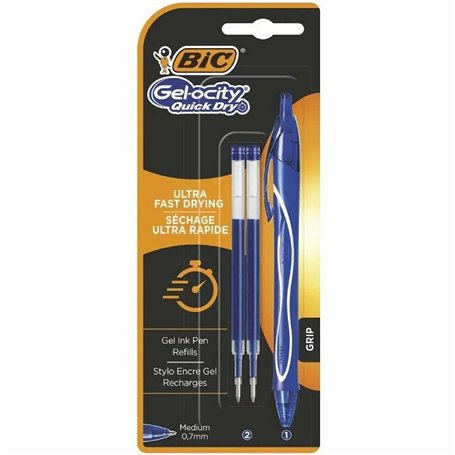 stylo à encre liquide Bic Gelocity Quick Dry 951757 Bleu