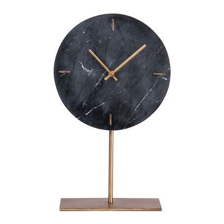 TABLE PASSION - Horloge sur Pied marbre Noir 25 cm
