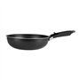 Sitram 713777 Wok Aluminium Ø 28 cm - Colori Noir - Manche amovible SITRAMOVIBLE - Tous feux dont induction - revêtement noir an