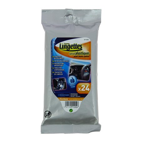 Carlinea 011252 Sachet Lingettes pour Plastiques Set de 24