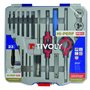 Mallette TIVOLY 23 PCS 6 tarauds DIN 352 HSS GUN + 6 Filières HSS + 4 accessoires M3 à M10 + 6 Forets métaux HSS Cobalt
