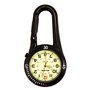 Noir Clip sur Mousqueton Lumineux Montre Gousset Visage idéal pour Médecins Infirmières Personnel Paramédical
