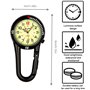 Noir Clip sur Mousqueton Lumineux Montre Gousset Visage idéal pour Médecins Infirmières Personnel Paramédical