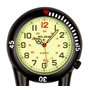 Noir Clip sur Mousqueton Lumineux Montre Gousset Visage idéal pour Médecins Infirmières Personnel Paramédical