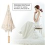 Wincal Parapluie en Dentelle Pliant- Parasol Broderie Fleurs Dentelle Fait à la Main, Mariage Tournage Soleil Parasol, Parapluie