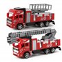 FLYPOP'S - Camion Pompier - Mini Véhicule - 020185 - Modèle Aléatoire - Plastique - Véhicule Friction - Voiture - Echelle - Nace