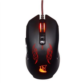 Konix Drakkar Souris Filaire Hœnir pour PC Gaming - 8 Boutons - Fréquence 1 000 Hz - Résolution 3 200 DPI - Rétroéclairage 4 Cou