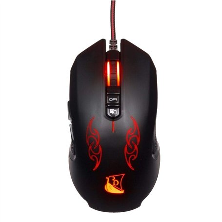 Konix Drakkar Souris Filaire Hœnir pour PC Gaming - 8 Boutons - Fréquence 1 000 Hz - Résolution 3 200 DPI - Rétroéclairage 4 Cou