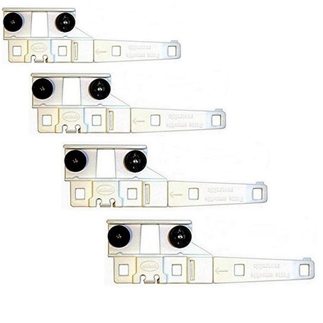 4 Chariots conducteurs pour tringles à rideaux chemin de fer